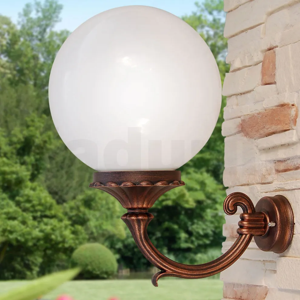 Außenwandleuchte aus Aluminiumdruckguss und Acrylkugel - Trovanero
