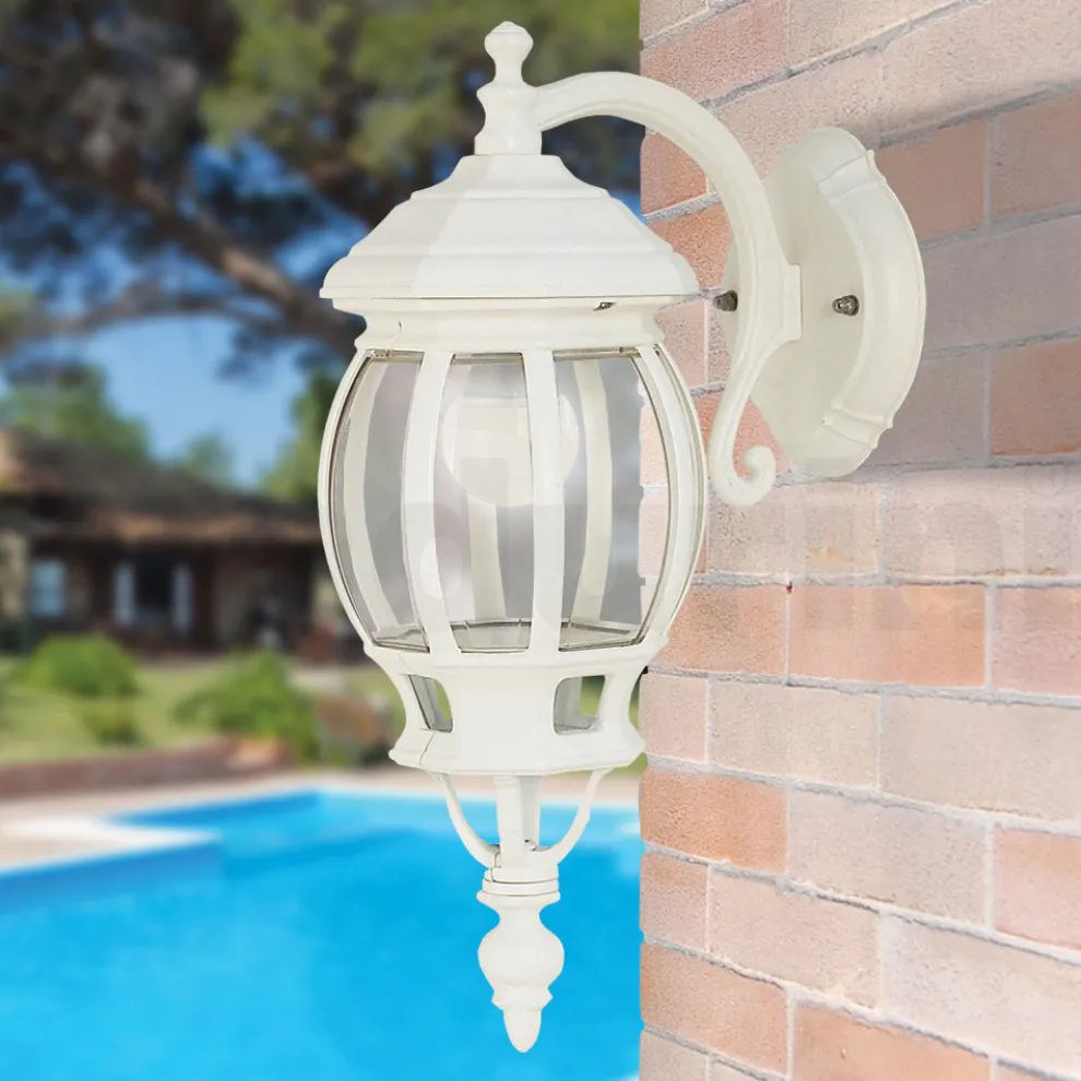 Außenwandleuchte aus weißem Aluminium, hergestellt in Italien – Dodo