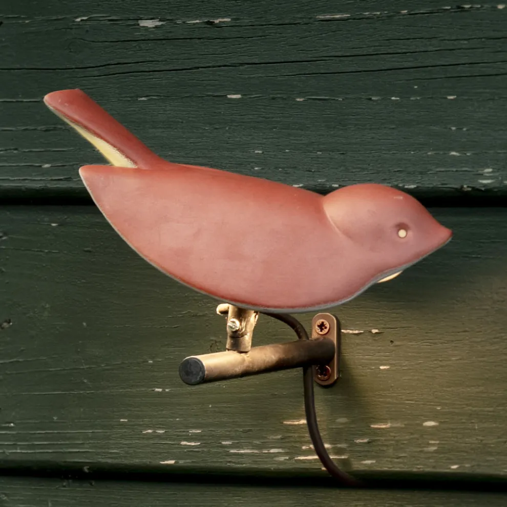 Außenwandleuchte aus emaillierter toskanischer Majolika Made in Italy - Uccellino