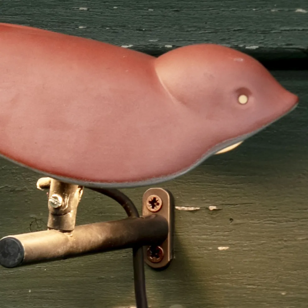 Außenwandleuchte aus emaillierter toskanischer Majolika Made in Italy - Uccellino