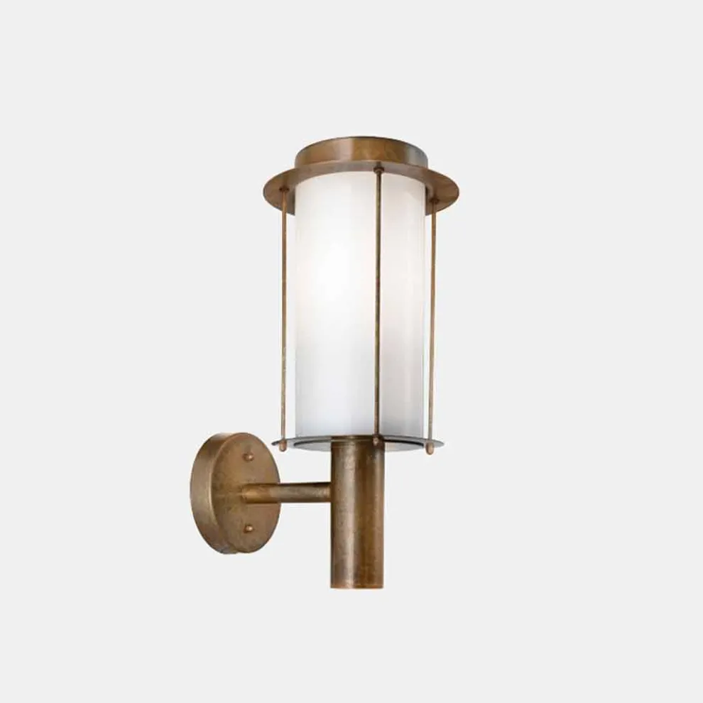 Außenwandleuchte aus Messing und weißem Glas - Loggia von Il Fanale