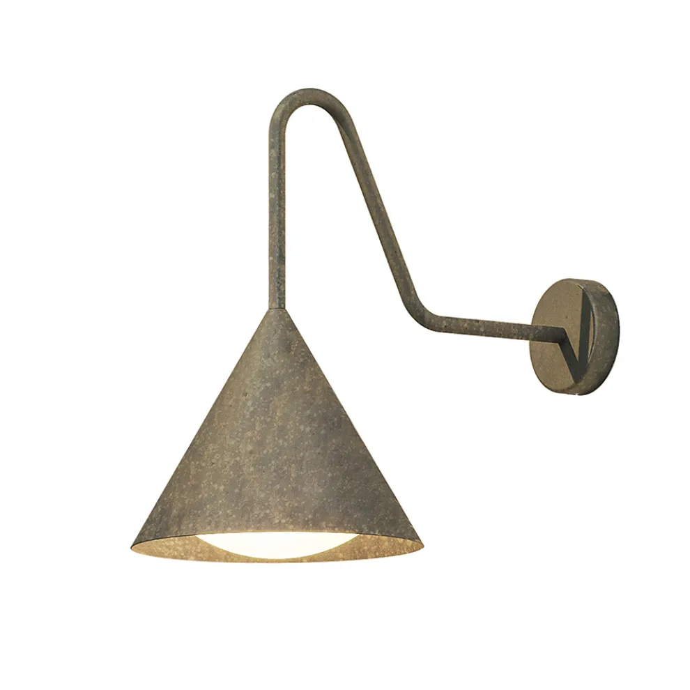 Außenwandleuchte aus Glas und Messing, hergestellt in Italien – Rain