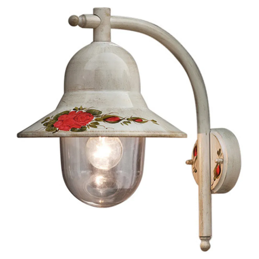 Außenwandleuchte aus handbemaltem weißem Aluminium - Imperia