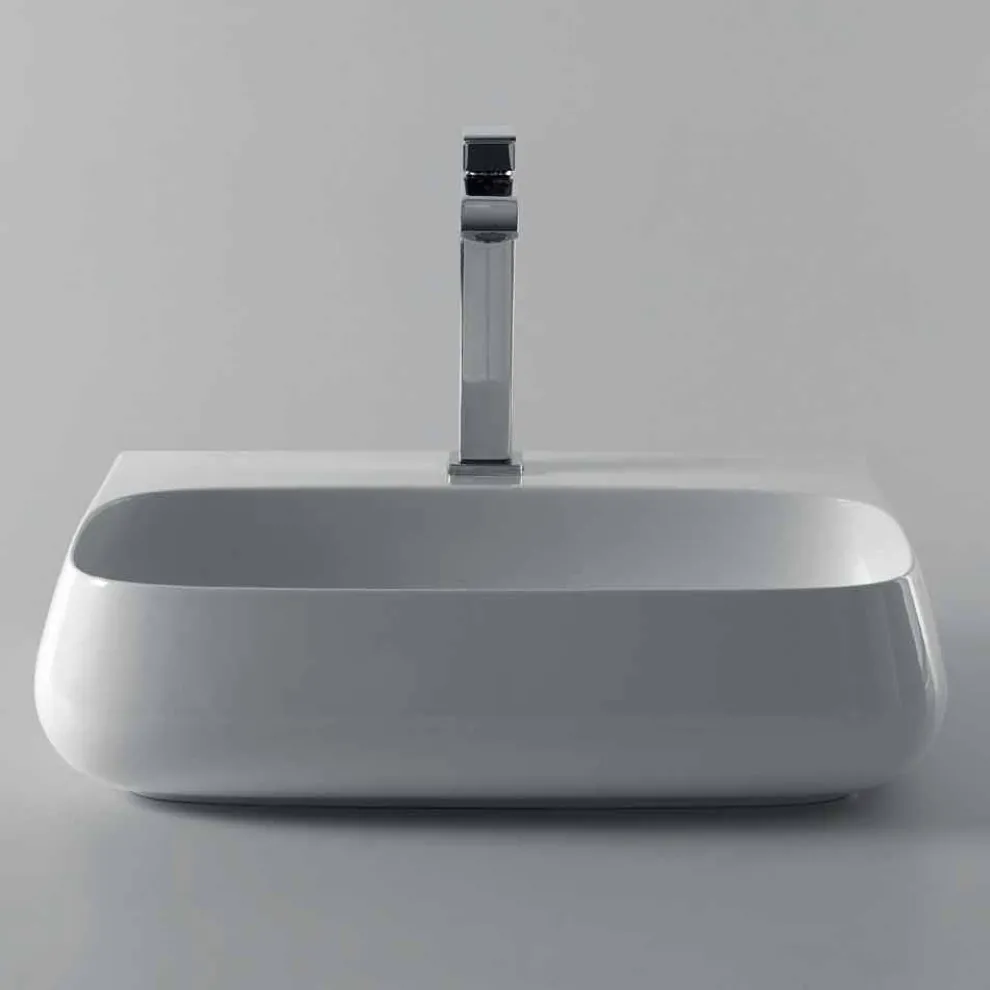 Aufsatz- / Wandwaschbecken aus Keramik L 55 cm, made in Italy, Gais