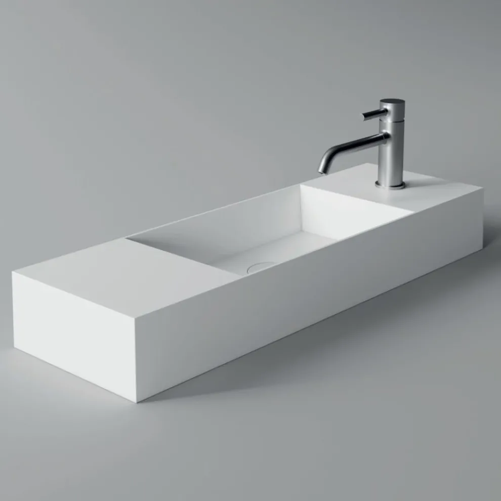 Aufsatz- oder Wandwaschbecken aus Keramik Made in Italy - Act