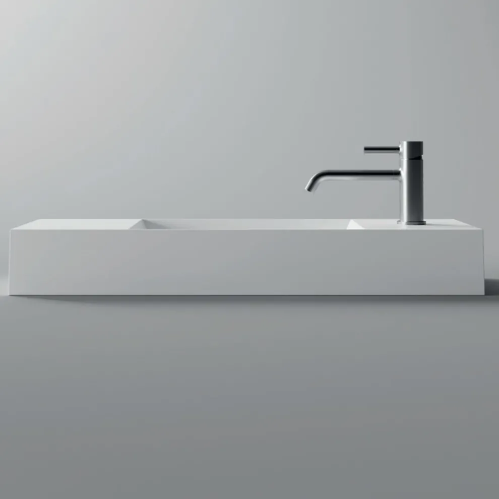 Aufsatz- oder Wandwaschbecken aus Keramik Made in Italy - Act