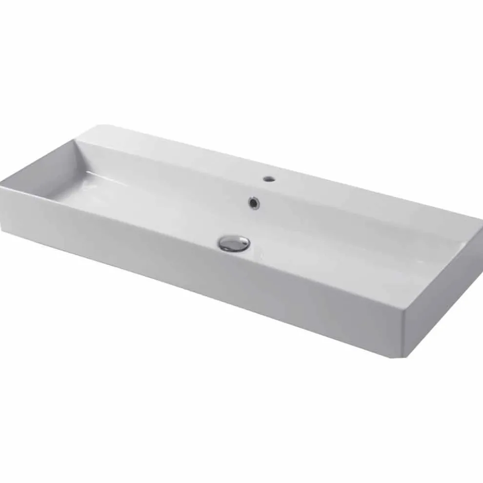 Aufsatz- oder Wandwaschbecken aus weißer oder farbiger Keramik Leivi