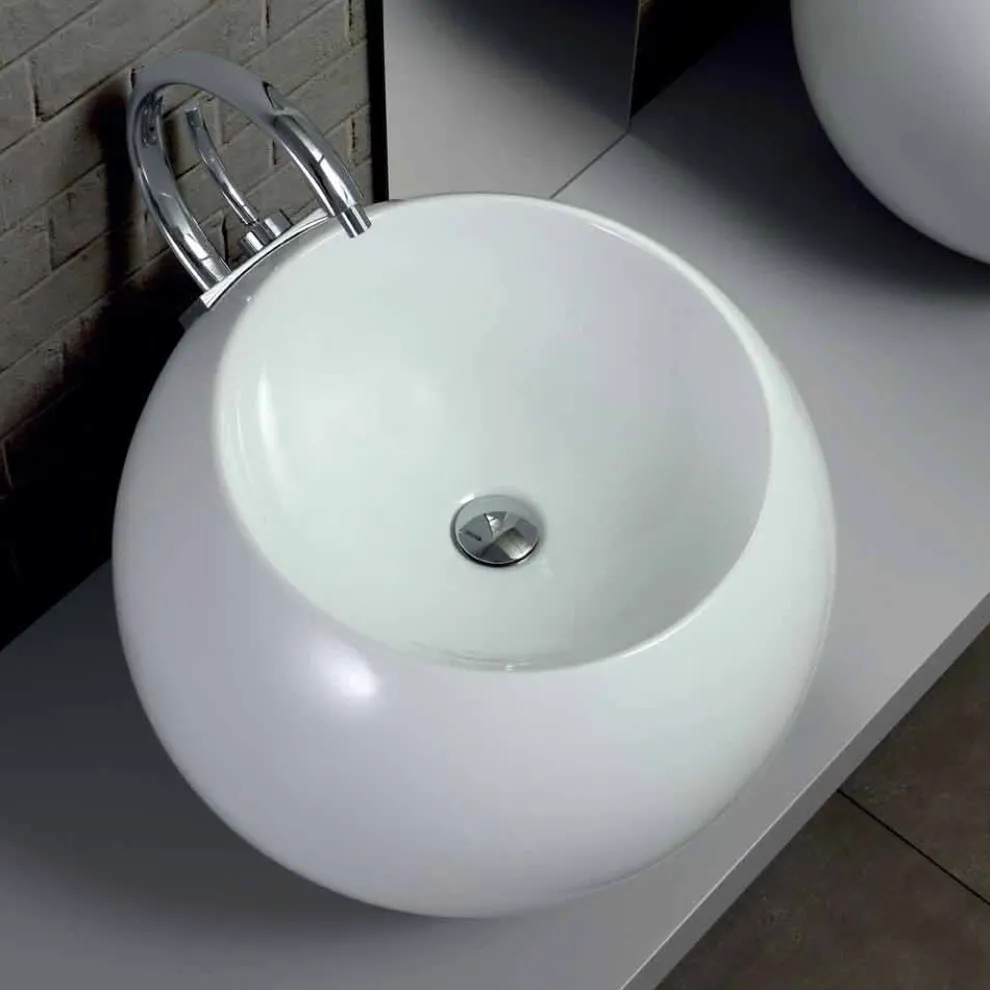 Aufsatzspüle aus farbiger Keramik, Fanna