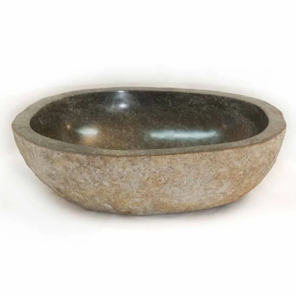Aufsatzwaschbecken aus Naturstein Kai, Einzelstück