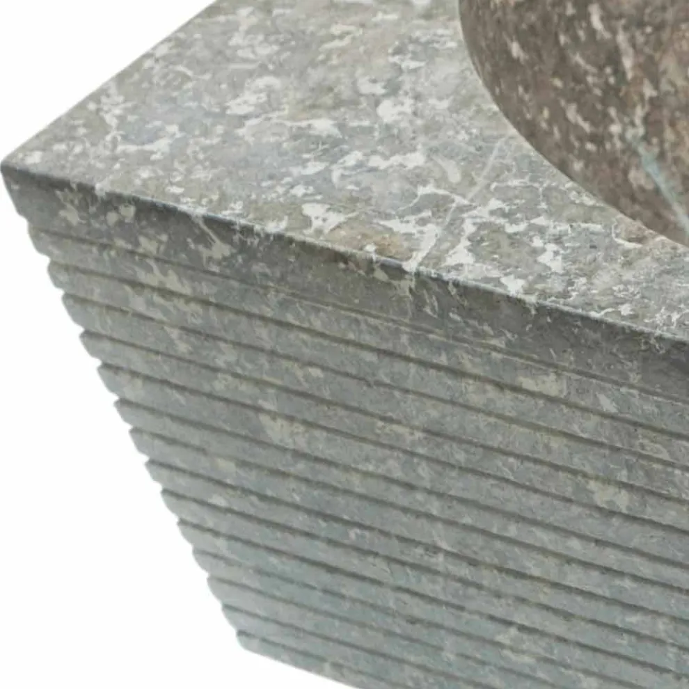 Aufsatzwaschbecken aus Naturstein grau Zor, Einzelstück