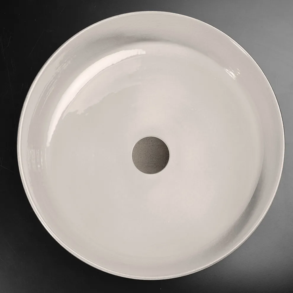 Aufsatzwaschbecken aus feuerfestem Ton, in Italien von Hand gedrechselt - Tatiana