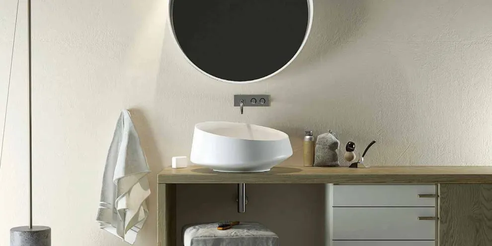 Aufsatzwaschbecken aus Solid Surface in Italien hergestellt,Dongo