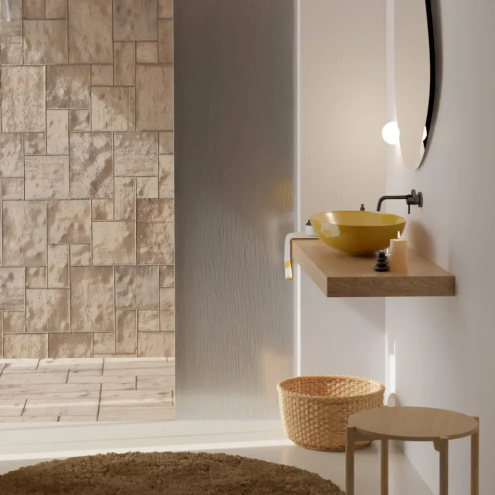 Aufsatzwaschbecken aus glänzender oder mattierter Keramik, hergestellt in Italien – Ferry