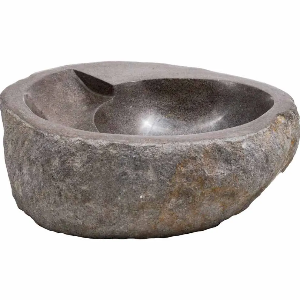 Aufsatzwaschbecken im modernen Design aus Flussstein, Busca