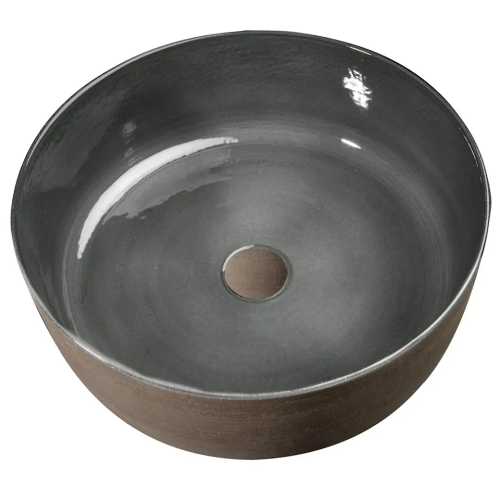 Aufsatzwaschbecken aus handgedrehtem Ton Made in Italy - Tatiana