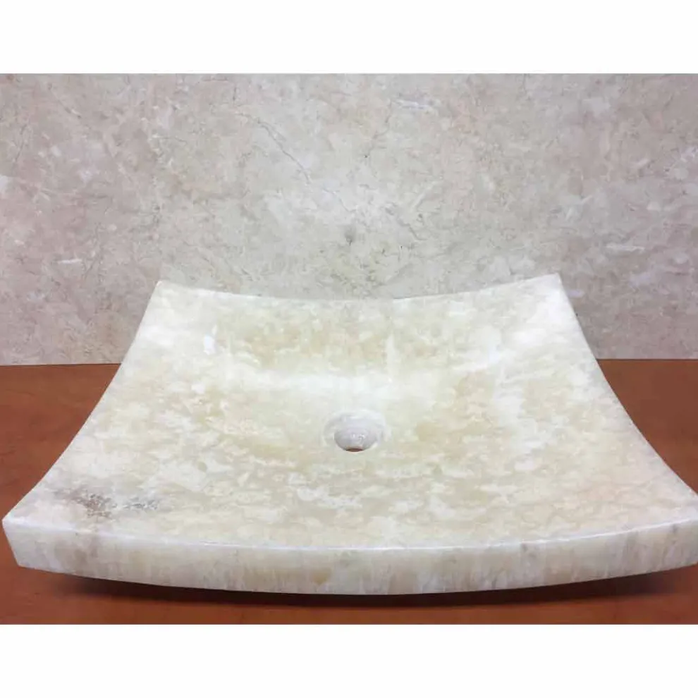 Aufsatzwaschbecken aus natürlichem Onyxstein Love, Einzelstück