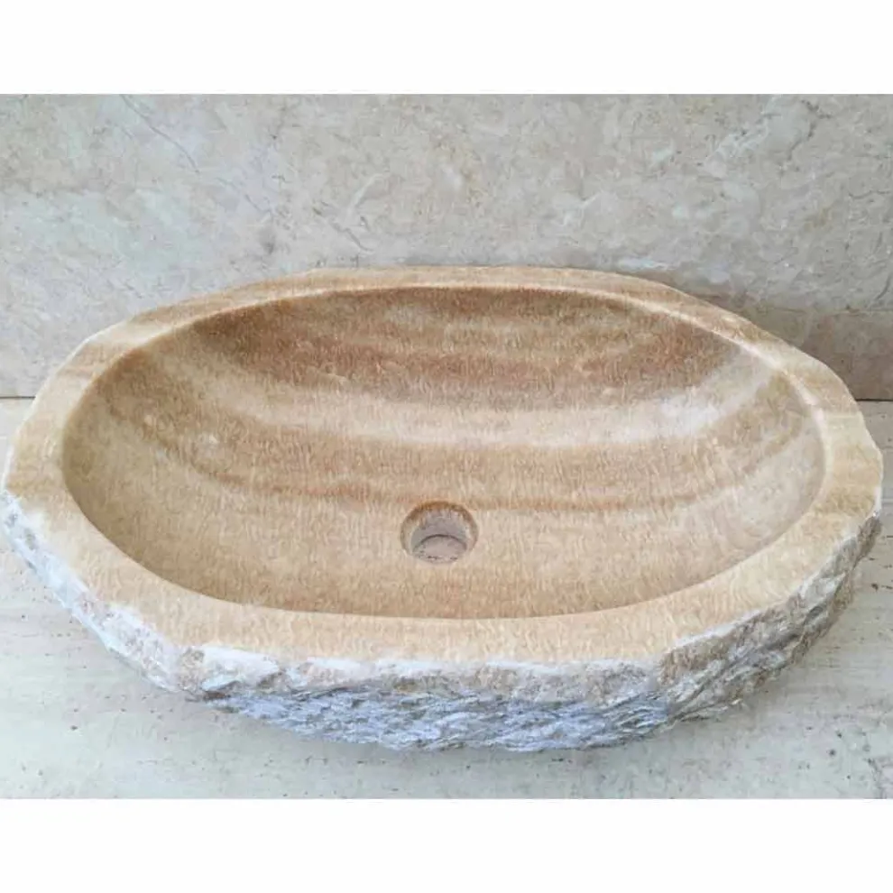 Aufsatzwaschbecken aus Naturstein Laia, Einzelstück
