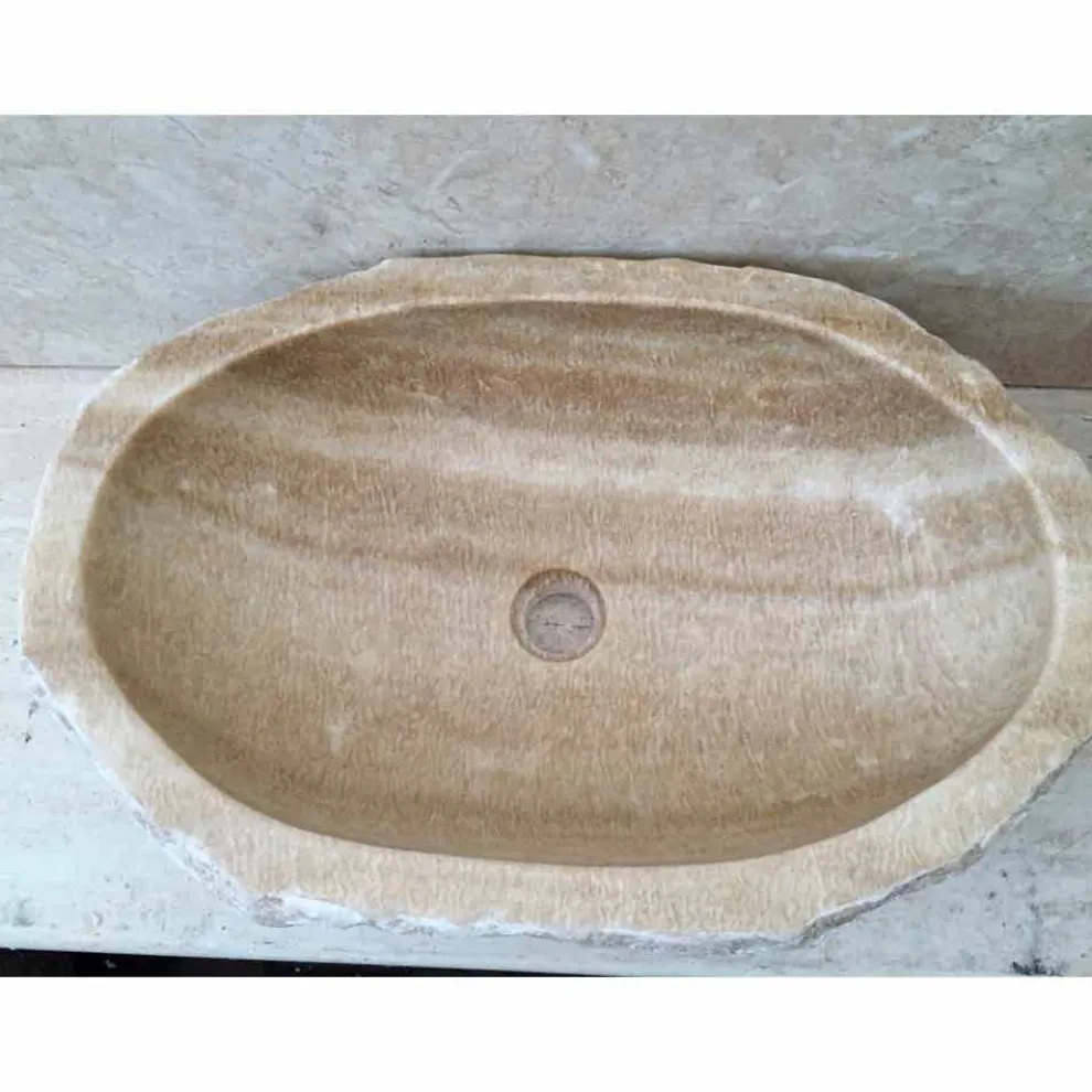 Aufsatzwaschbecken aus Naturstein Laia, Einzelstück