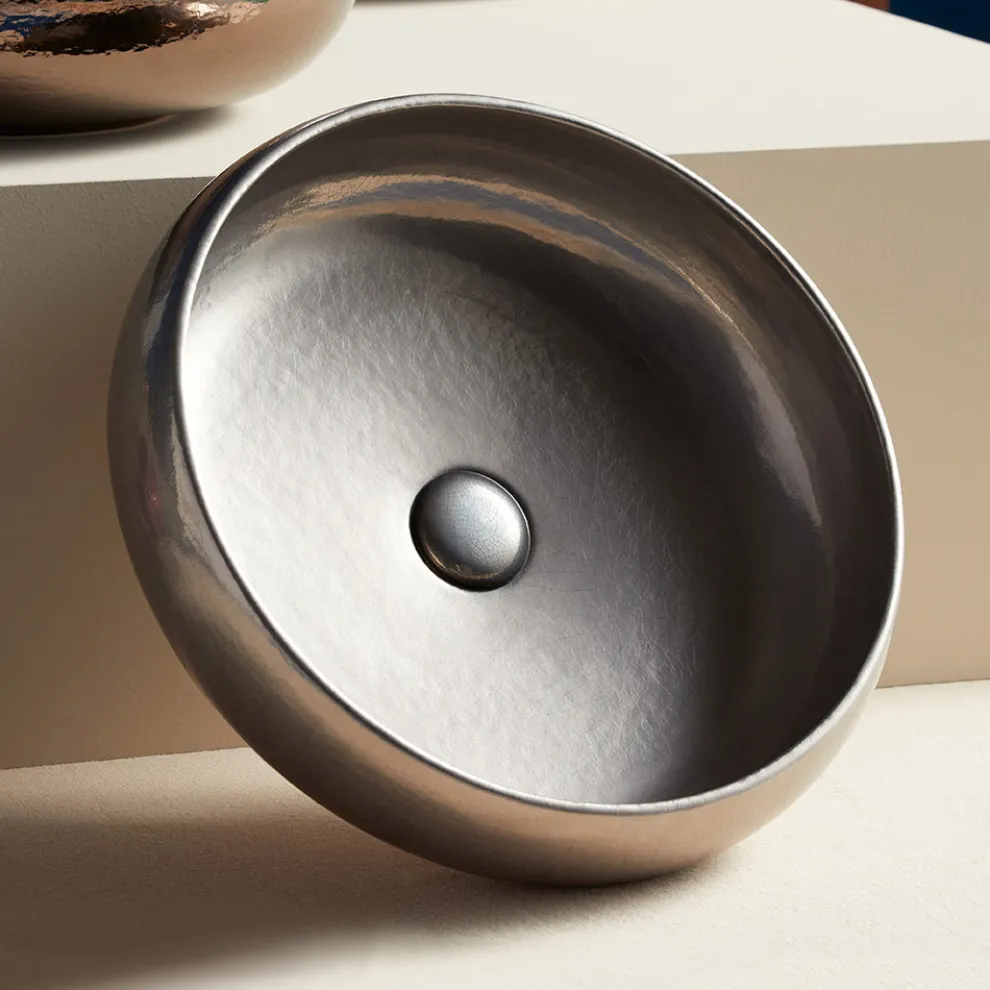 Aufsatzwaschbecken für Badezimmer aus Schamott, hergestellt in Italien – Tallone