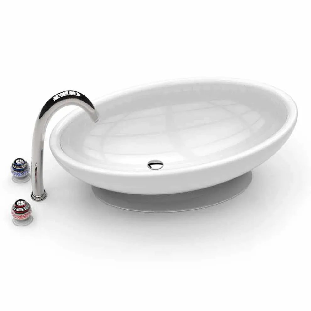 Aufsatzwaschbecken in modernem Design Egg Made in Italy