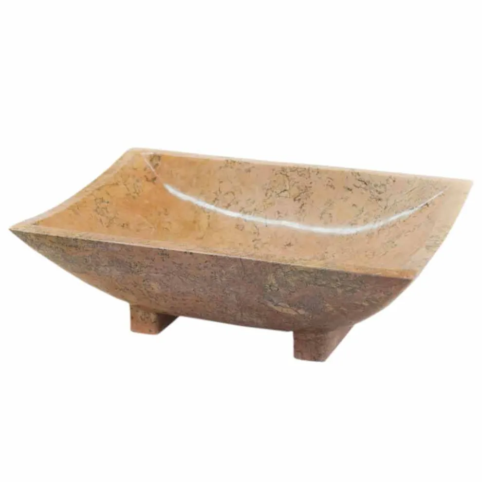 Aufsatzwaschbecken aus Naturstein Iria, 50x30x16 cm