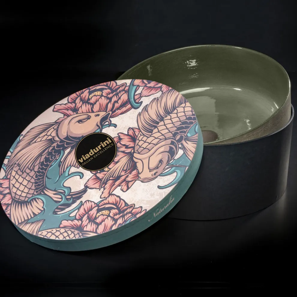 Aufsatzwaschbecken aus feuerfestem Ton Made in Italy - Tatiana