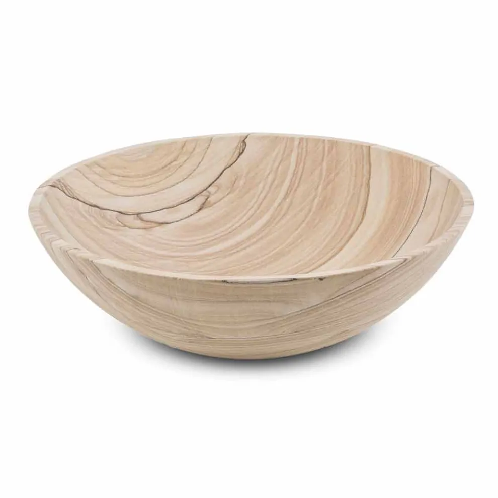 Aufsatzwaschbecken aus Sandstein in runder Form - Cerasolo