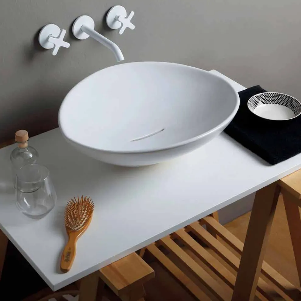 Aufsatzwaschbecken aus Keramik, modernes Design made in Italy Animals