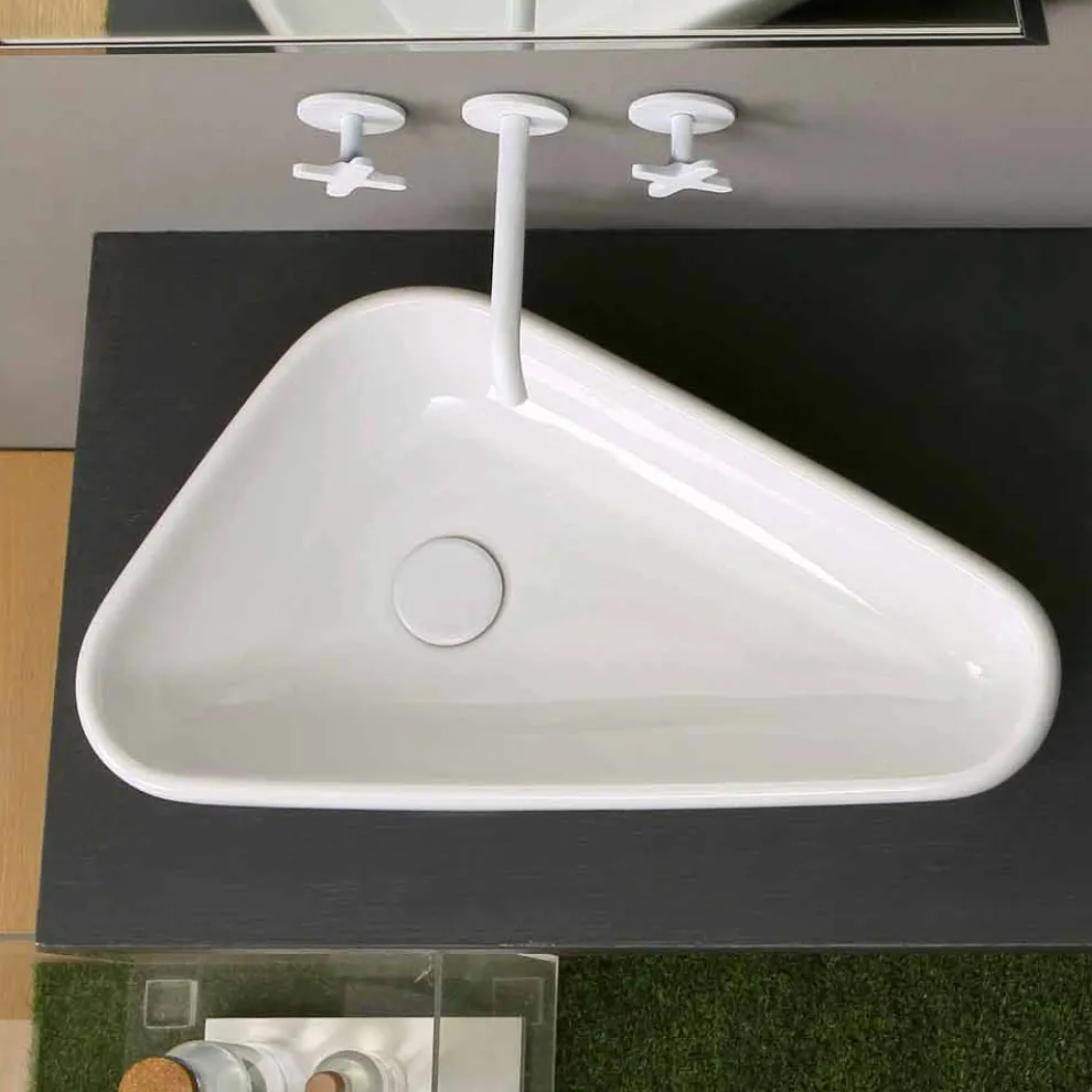 Aufsatzwaschbecken aus Keramik in modernem Design made in Italy Sofia