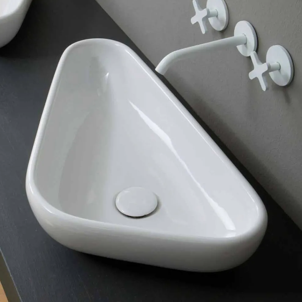 Aufsatzwaschbecken aus Keramik in modernem Design made in Italy Sofia