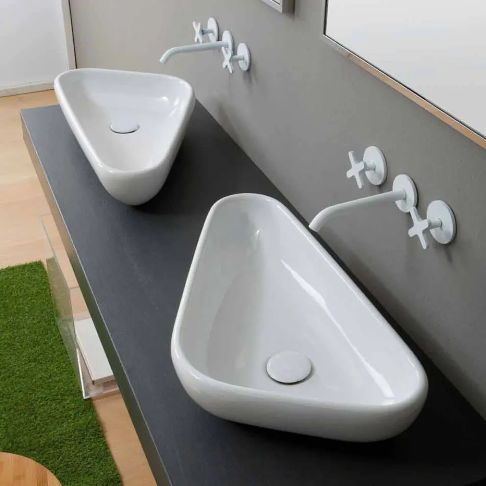 Aufsatzwaschbecken aus Keramik in modernem Design made in Italy Sofia