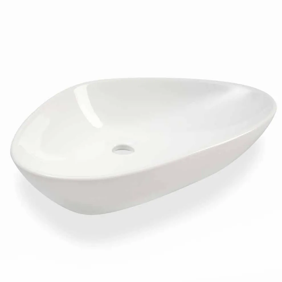 Aufsatzwaschtisch aus weißer Keramik Made in Italy - Hamburg