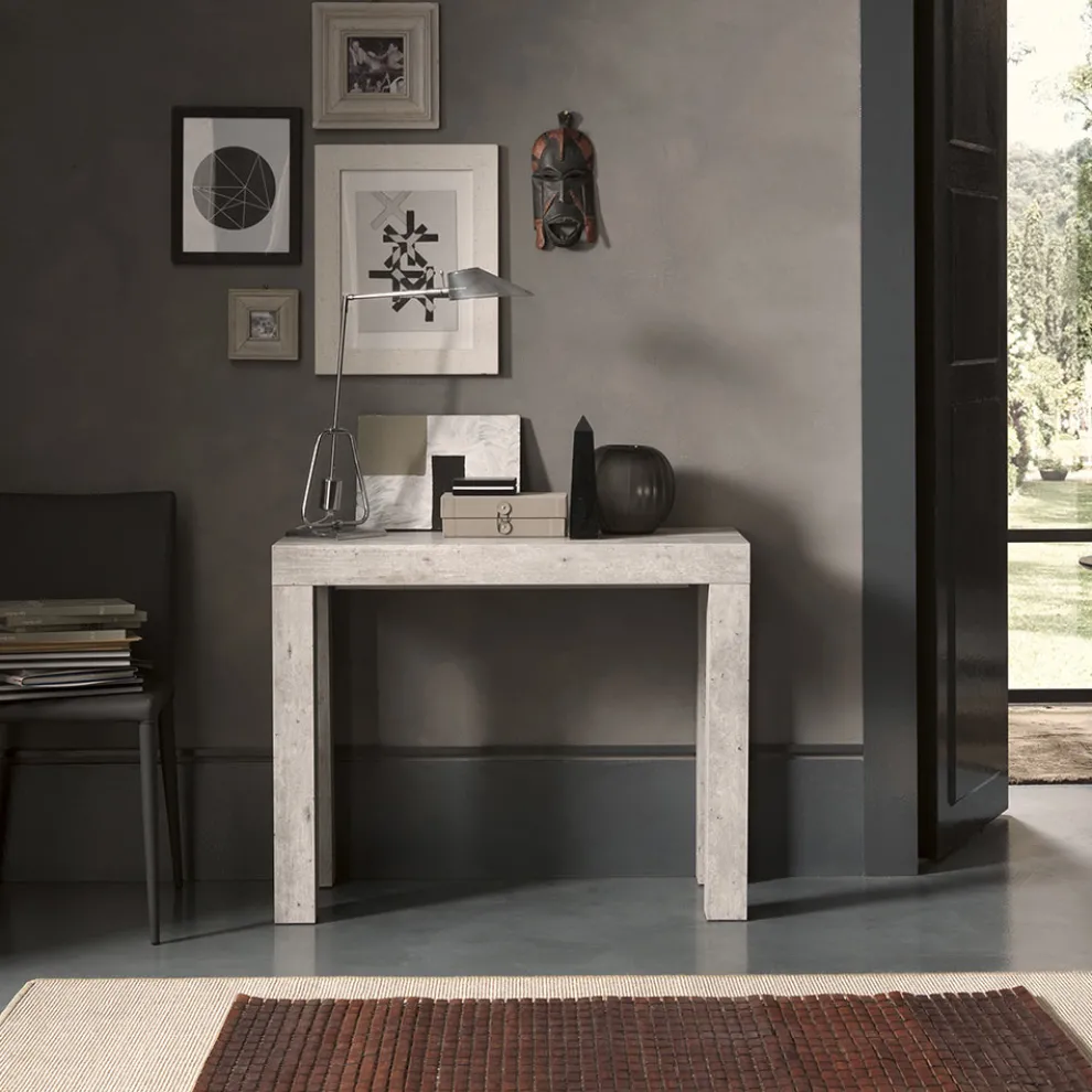 Ausziehbare Konsole bis 290 cm aus Melaminholz Made in Italy - Paride