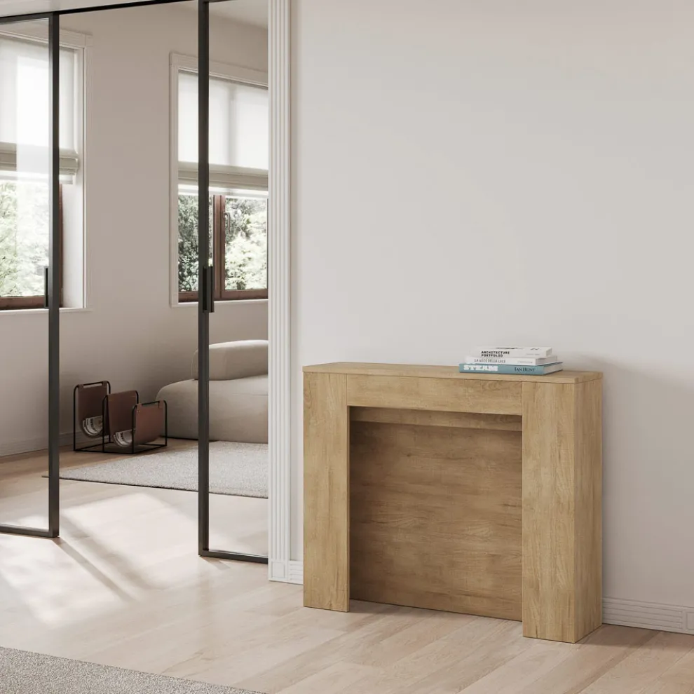 Ausziehbare Konsole auf 211 cm aus Melaminplatten „Made in Italy“ – Principessa