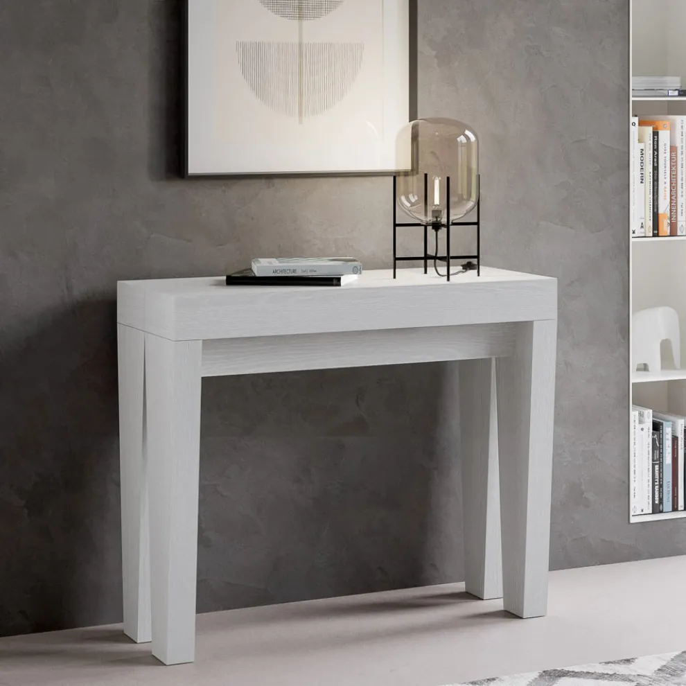 Ausziehbare Konsole auf 300 cm aus Holz, hergestellt in Italien – Thron