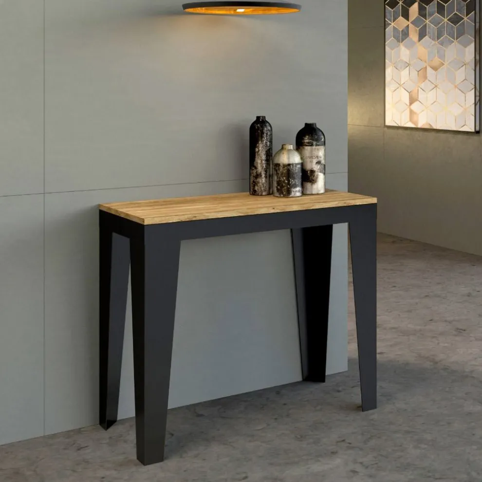 Ausziehbare Konsole bis zu 300 cm aus Mikropartikeln aus Holz, hergestellt in Italien – Flamber