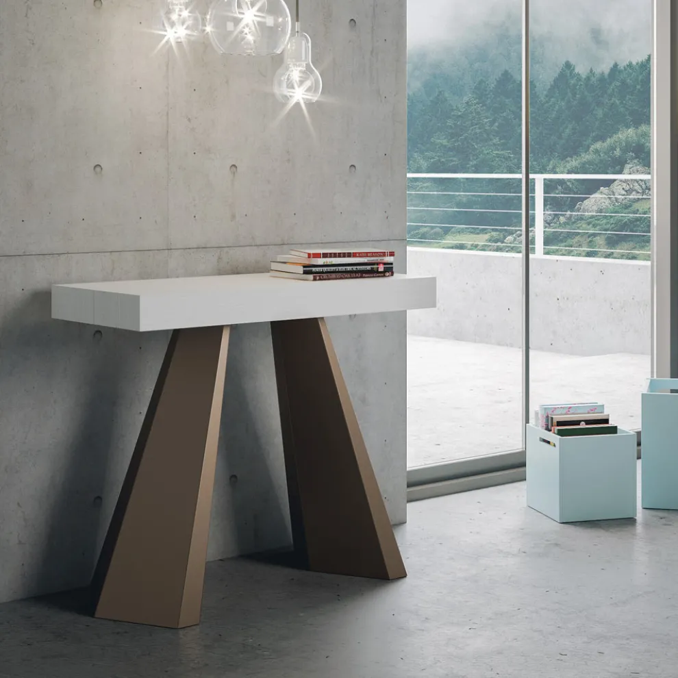 Ausziehbare Konsole auf 300 cm mit Beinen in Bärenoptik, hergestellt in Italien – Destino