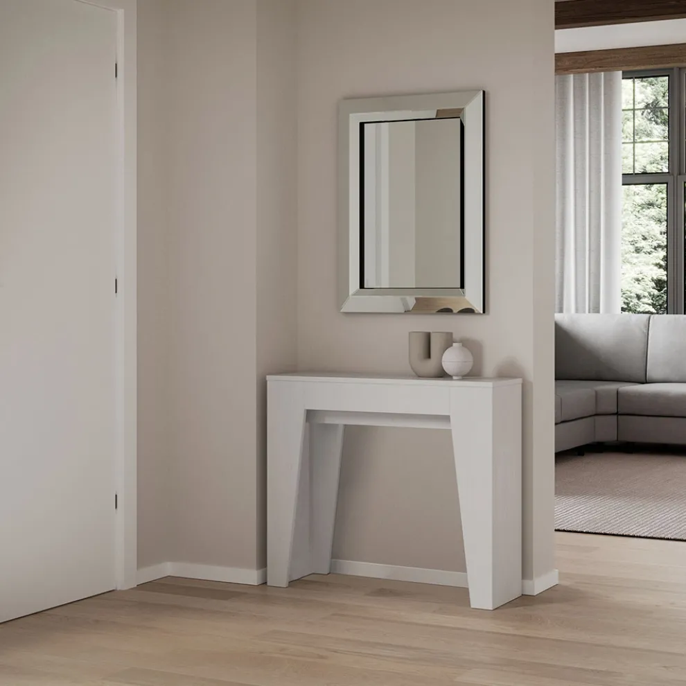 Ausziehbare Konsole auf 181 cm in Melamin Essence Made in Italy – Castello