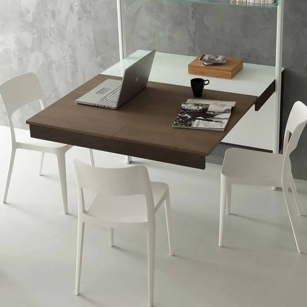 Ausziehbare Kristallkonsole mit Metallstruktur Made in Italy - Iod