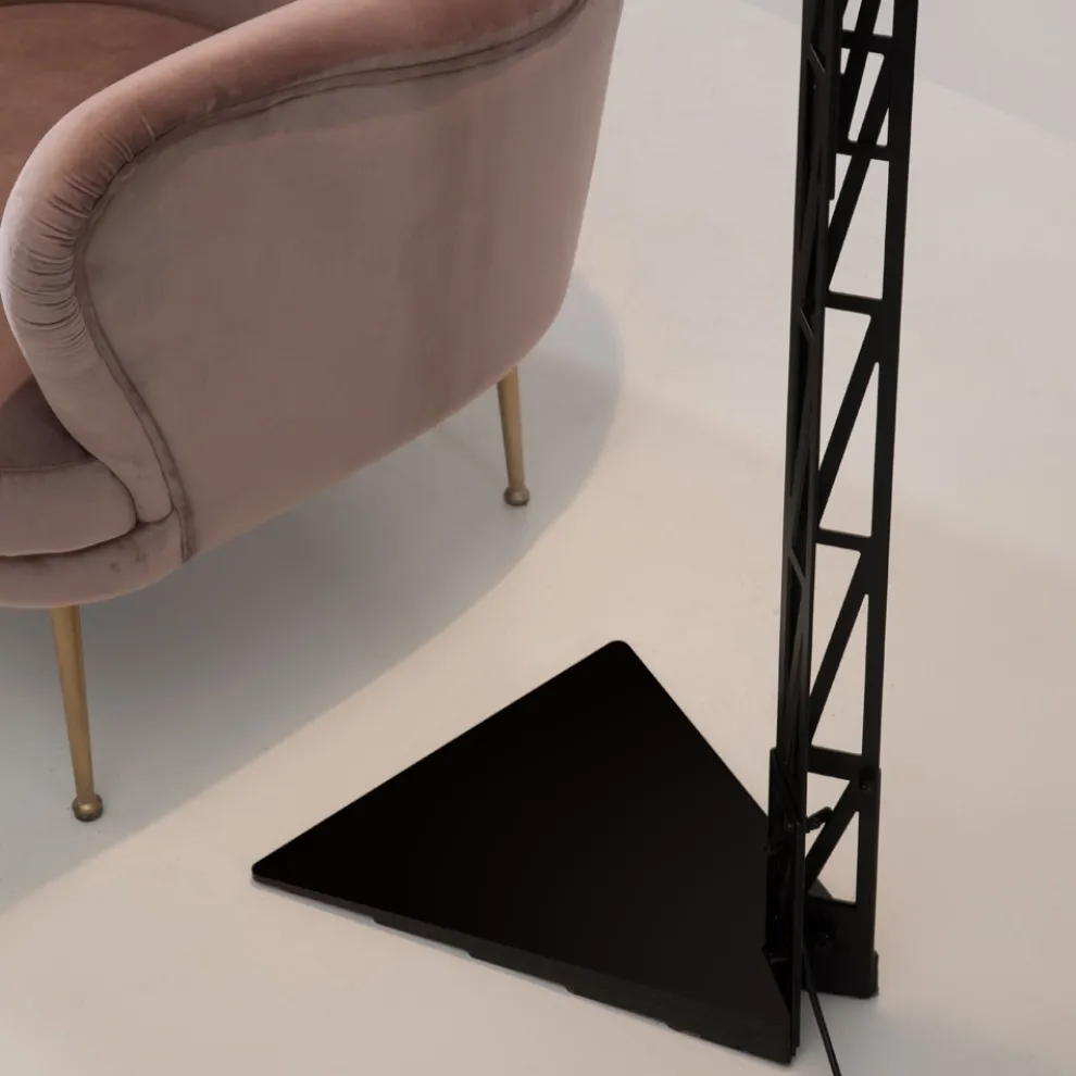 Ausziehbare Stehlampe Aluminium Mattschwarzes Leiterdesign - Watchful