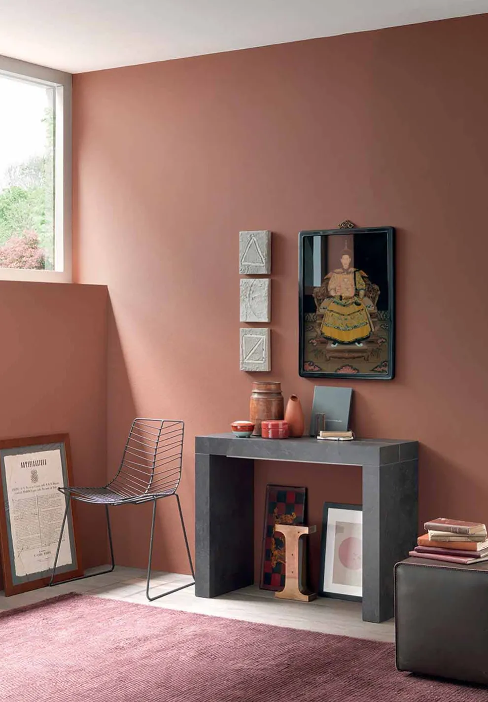 Ausziehbare Tischkonsole Bis zu 290 cm mit Holzplatte Made in Italy - Seregno