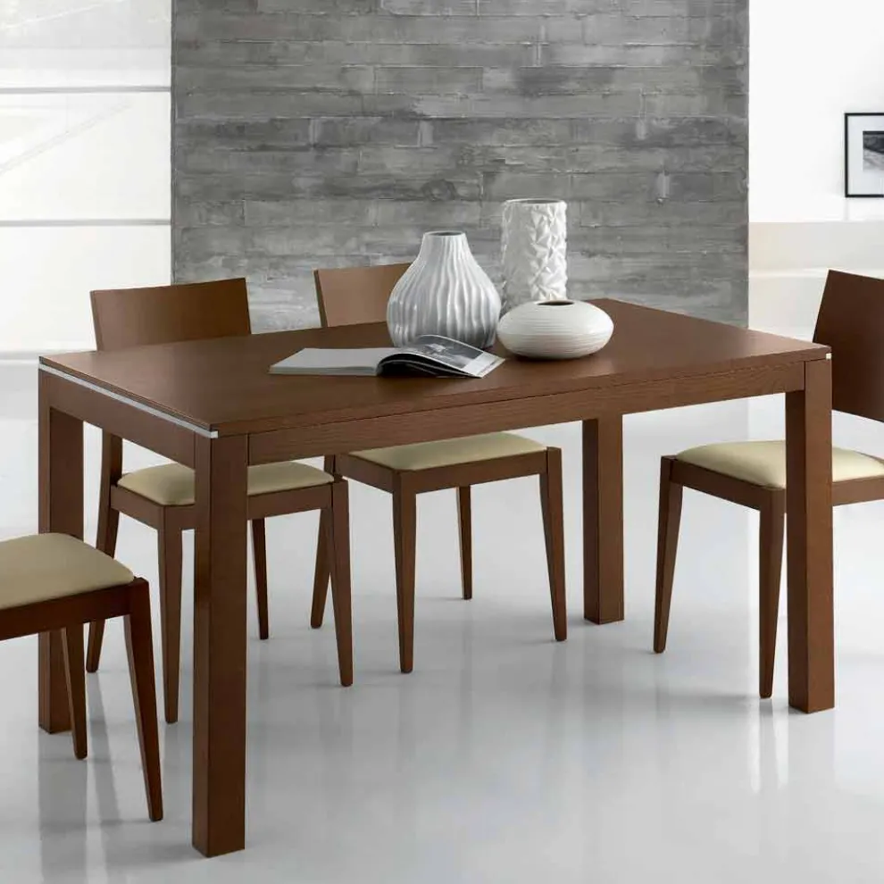 Ausziehbarer Designtisch Bis zu 350 cm aus Eschenholz Made in Italy - Ketla