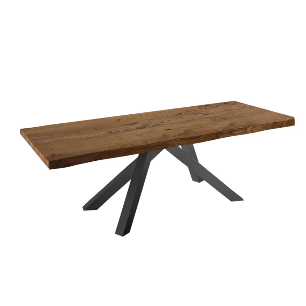 Ausziehbarer Esstisch bis 300 cm aus furniertem Holz – Settimmio