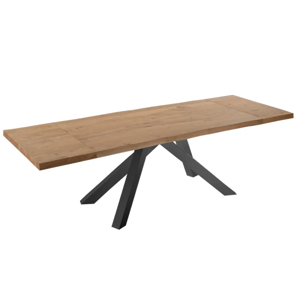 Ausziehbarer Esstisch bis 300 cm aus furniertem Holz – Settimmio