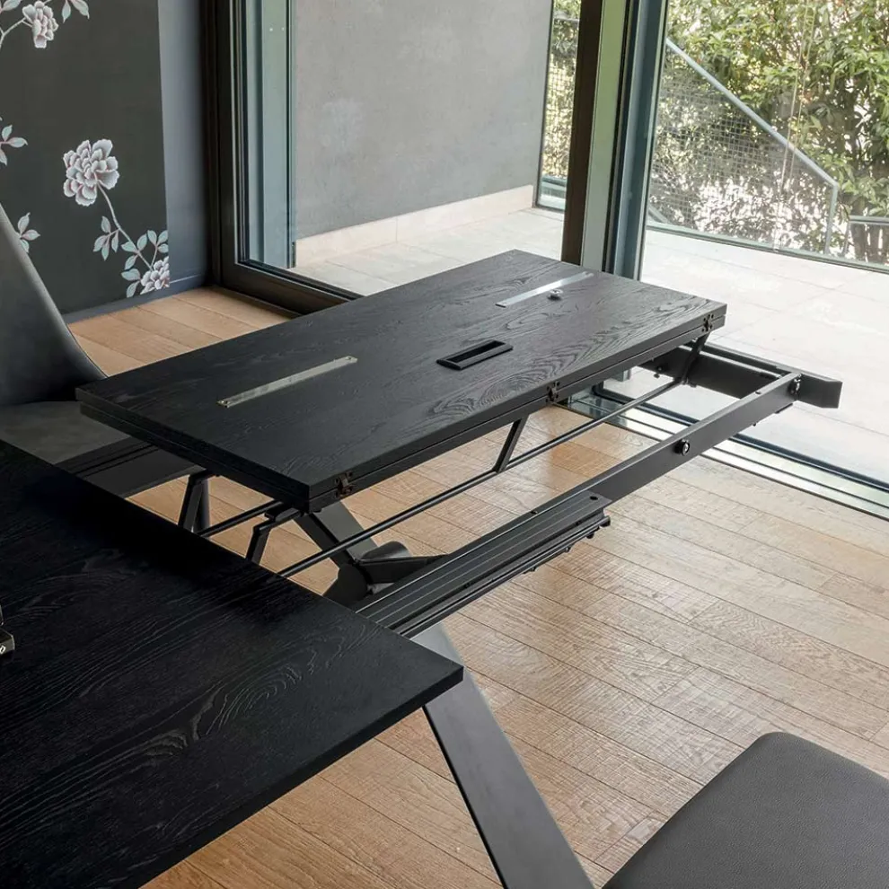 Ausziehbarer Esstisch bis 298 cm aus Melamin Made in Italy - Fedemo