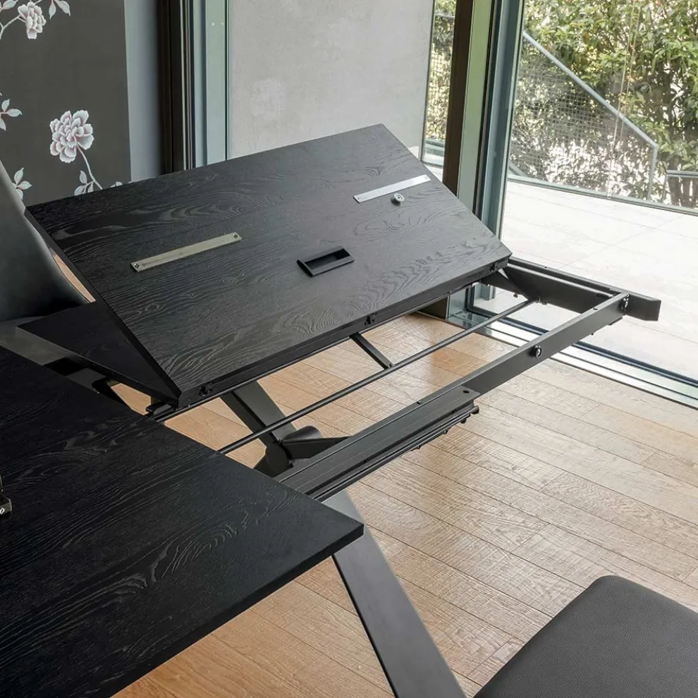 Ausziehbarer Esstisch bis 298 cm aus Melamin Made in Italy - Fedemo