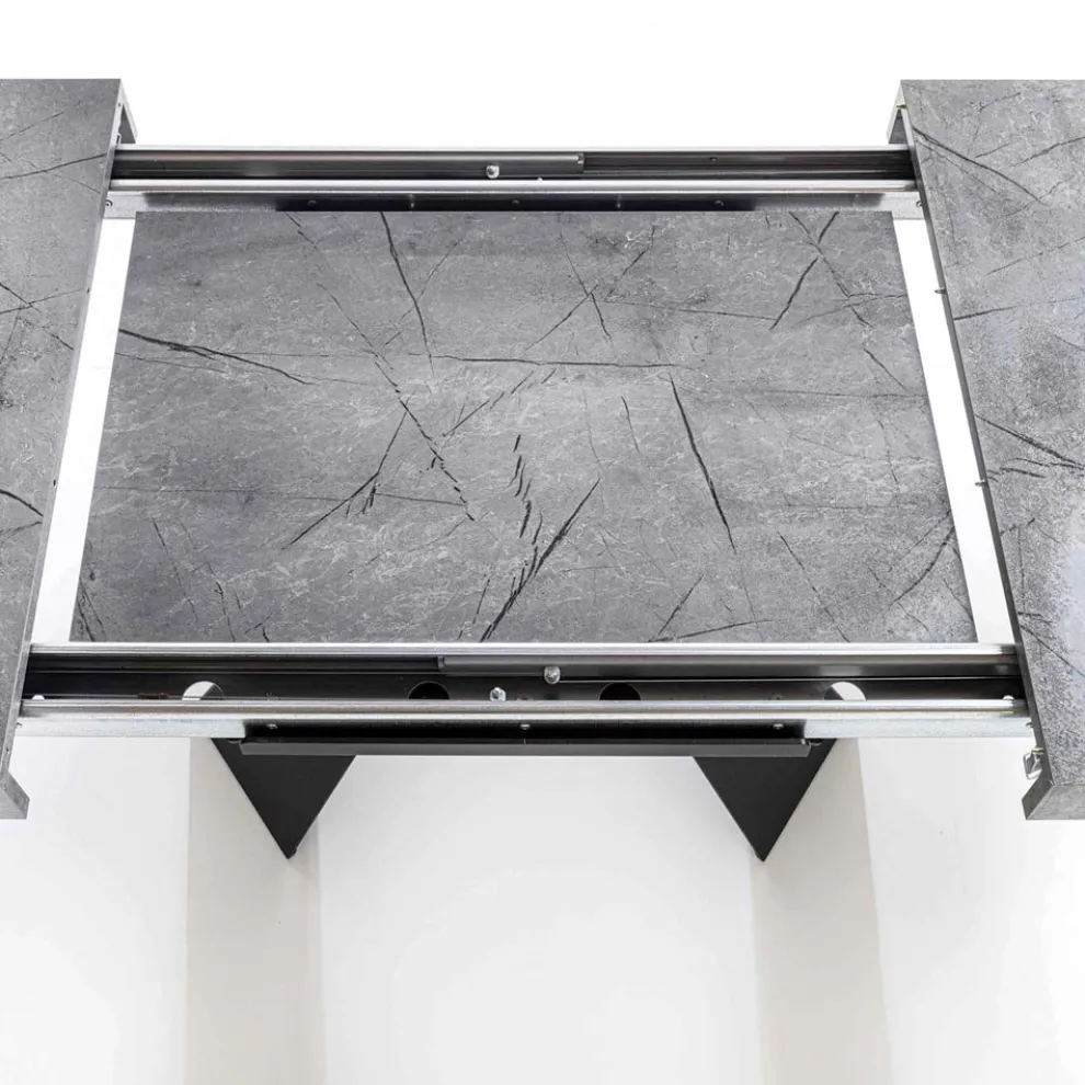 Ausziehbarer Esstisch Bis zu 220 cm mit Melaminholzplatte - Amiro