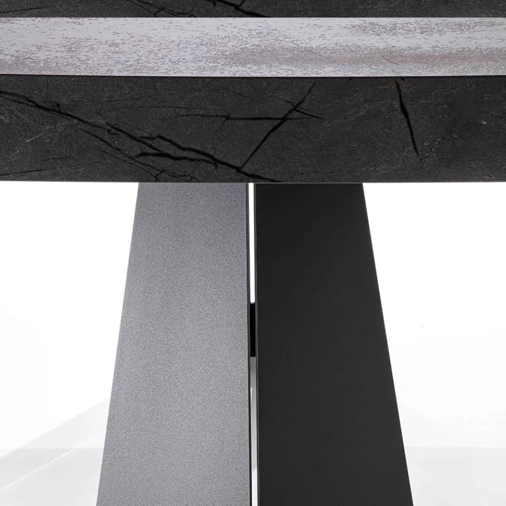 Ausziehbarer Esstisch Bis zu 220 cm mit Melaminholzplatte - Amiro