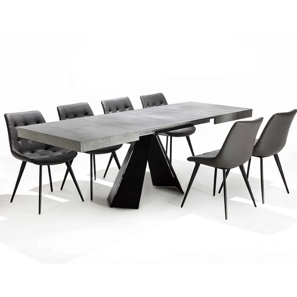 Ausziehbarer Esstisch Bis zu 220 cm mit Melaminholzplatte - Amiro