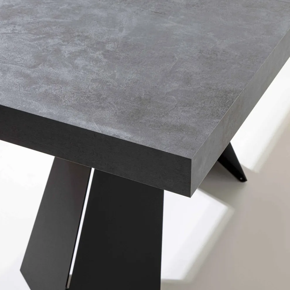 Ausziehbarer Esstisch Bis zu 220 cm mit Melaminholzplatte - Amiro